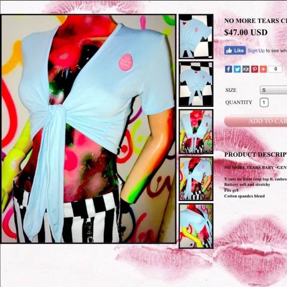 O-MIGHTY No More Tears Crop Top - Picture 2 of 7